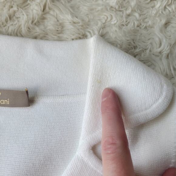 Cruciani Knit Sweater White 40 Small 4 - Picture 6 of 10